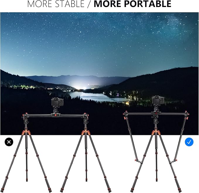 Neewer Camera Slider Support Arm Stabilizer, Extendable Poles