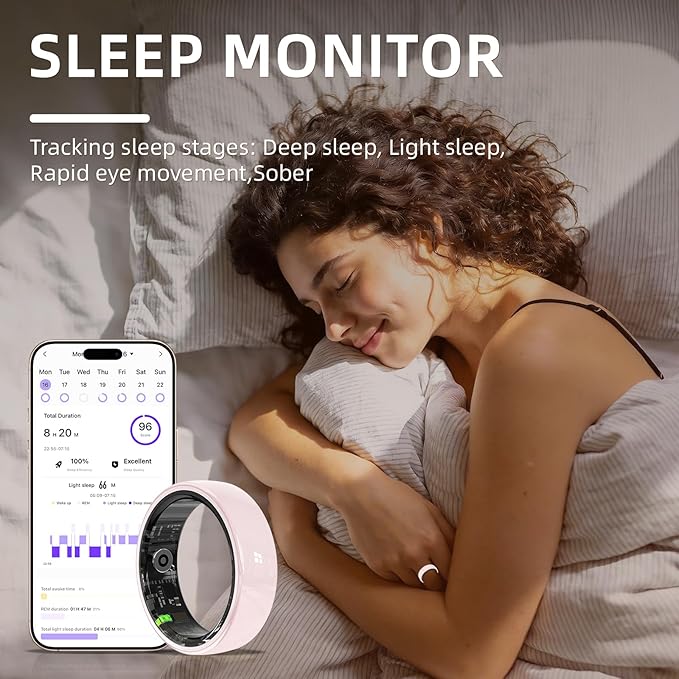 Ceramic Smart Ring, Advanced Health & Fitness Tracker