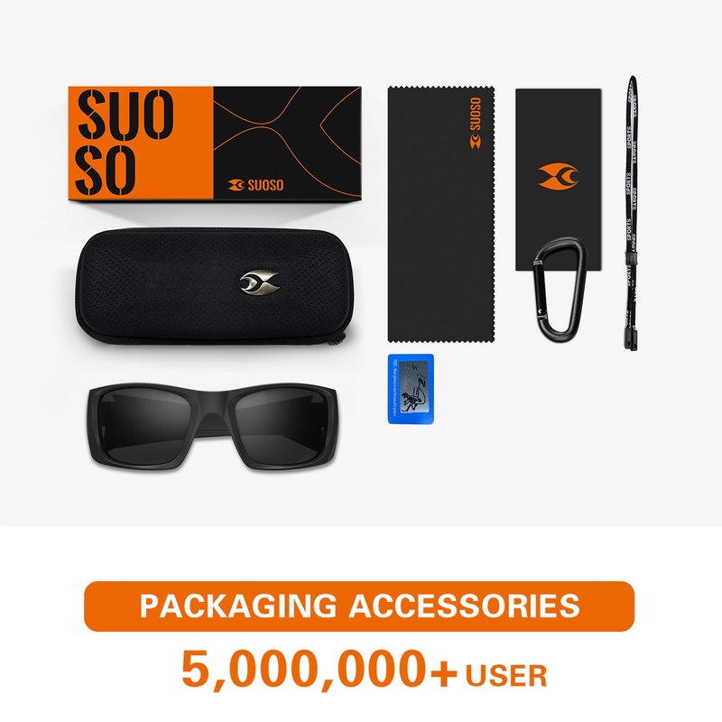suoso Polarized Sports Sunglasses for Men: Women UV400 Protection Wrap Around Sun Glasses for Fishing Cycling Running TR90