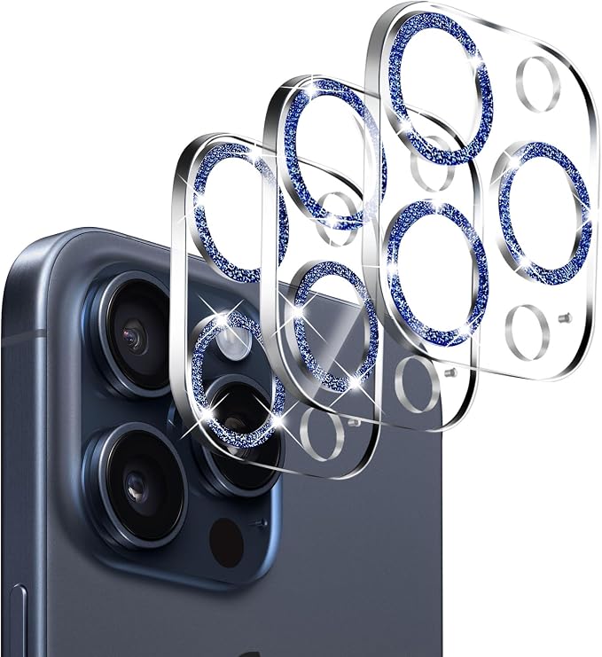 Dengduoduo 3 Pack Tempered Glass Camera Lens Protector