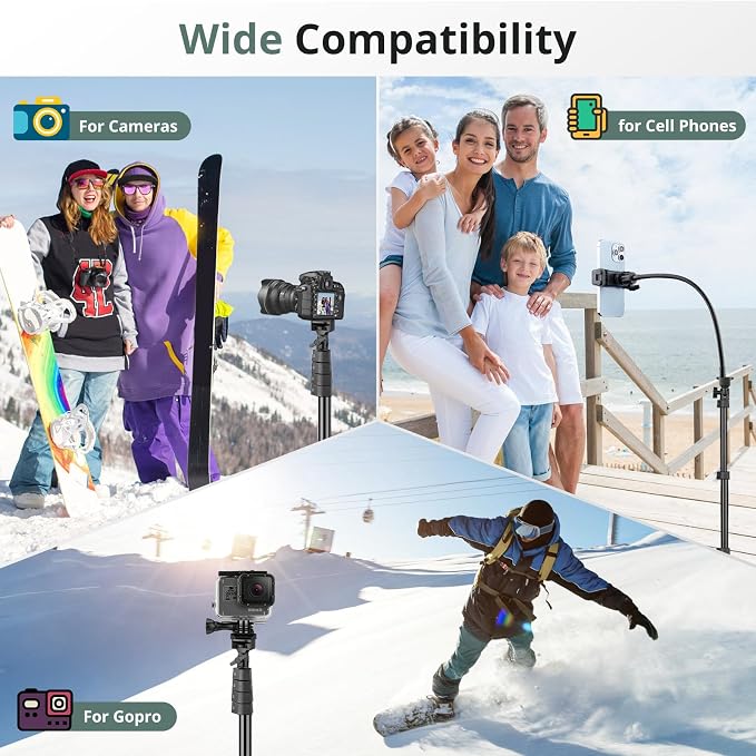 Sensyne 92" Cell Phone Tripod, Selfie Stick Tripod
