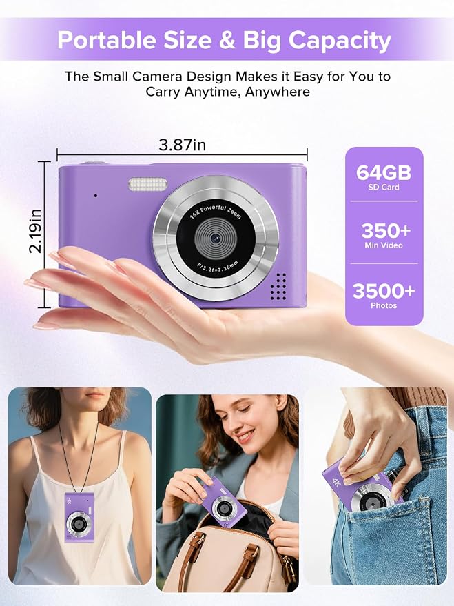 Digital Camera, Kids Camera1080P, Vlog Camera