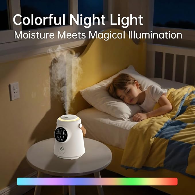 YOGIN Baby Humidifier for Bedroom Nursery – 2.5L Ultrasonic Cool Mist, Ultra-Quiet & Safe for Sleep, Auto Shut-Off, Adjustable Mist, Easy Clean, BPA-Free, for Baby and Kids Room