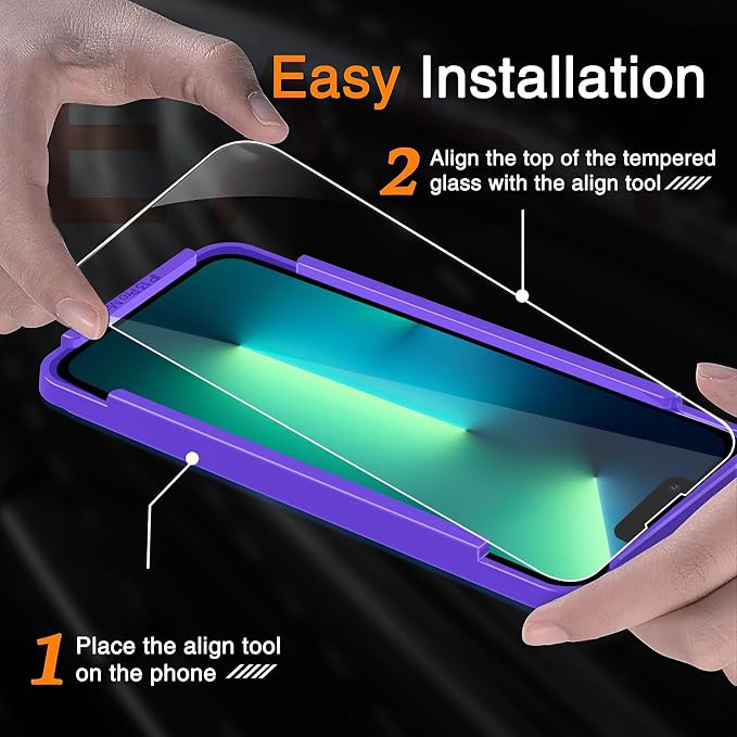 Wiaocit 3 Pack Tempered Glass Screen Protector