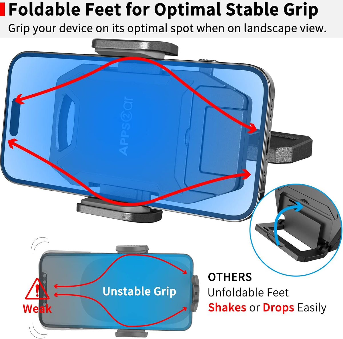 APPS2Car Sturdy CD Slot Phone Mount with One Hand Operation Design