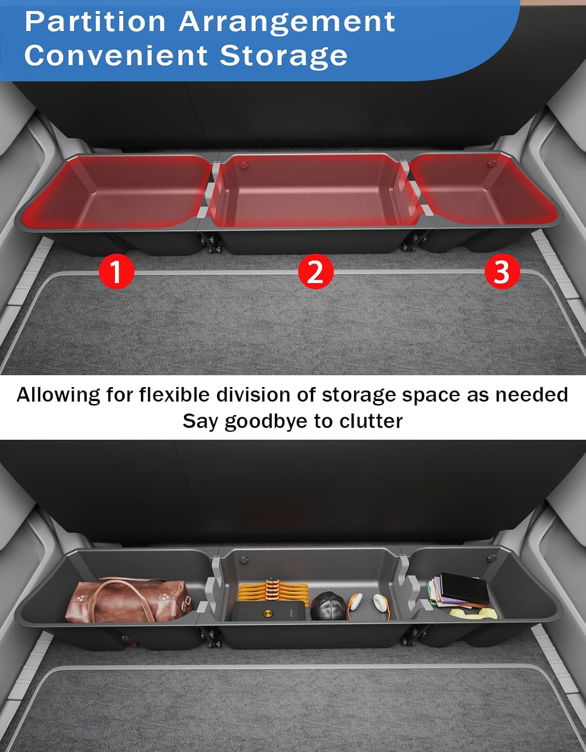 FengYu Under Seat Storage Box for 2015-2026 Ford F-150 F150 SuperCrew Cab