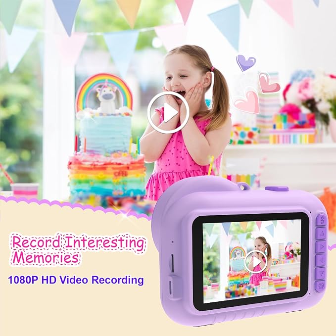 Kids Camera Instant Print, 3.5 Inch Screen Kids Digital Camera Instant