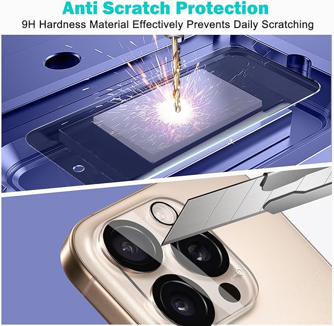 PEHAEL 3+3 Pack for iPhone 16 Pro Max Privacy Screen Protector