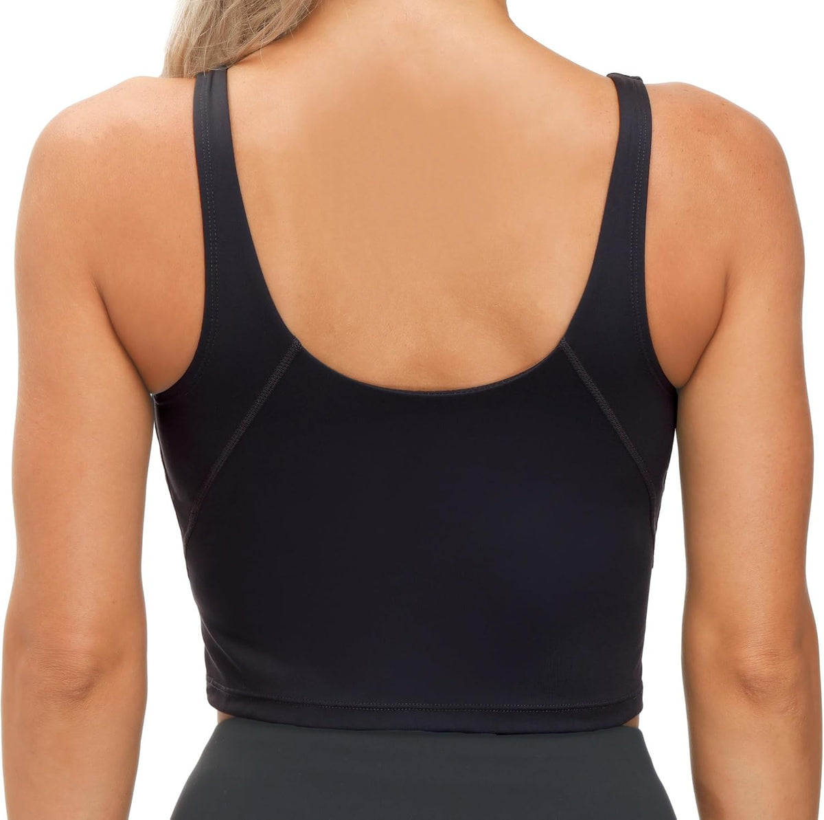 The Gym People Women's Longline Sports Bra - Wirefree & Padded for Medium Support