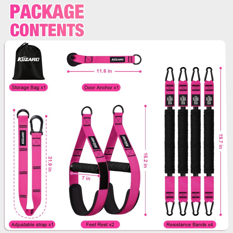 Pull Up Assistance Bands for Women, Heavy Duty Resistance Bands with Handles, Exercise Band with Door Anchor, Workout Band Set for Pull Up Bar, Full Body Sculpting,Muscle Training, Recovery, Home Gym