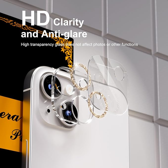 for 6 Pack iPhone 15 / iPhone 15 Plus Camera Lens Protector 9H Tempered Glass