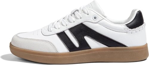 Lucky Step Women's Retro Gum Sole Sneakers - Genuine Leather Casual Tennis Shoes | Anti-Slip Walking Footwear