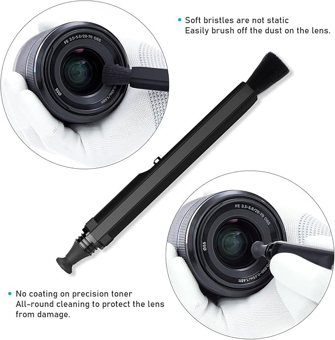 VSGO Professional Lens Cleaning Pen, Double-Ended Lens Brush