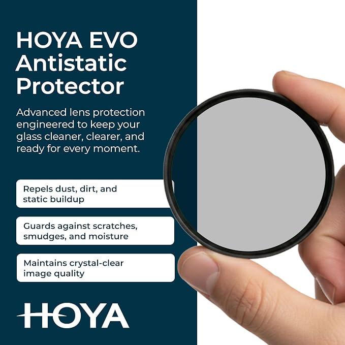 Hoya EVO Antistatic 58mm Filter — Premium Optical Glass w/ 16-Layer SMC Lens