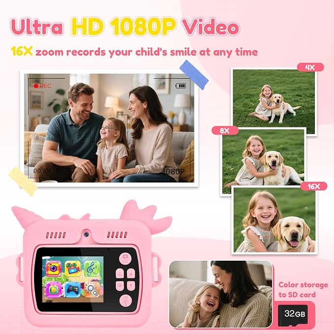 OTJ Kids Camera Instant Print for Girls Boys
