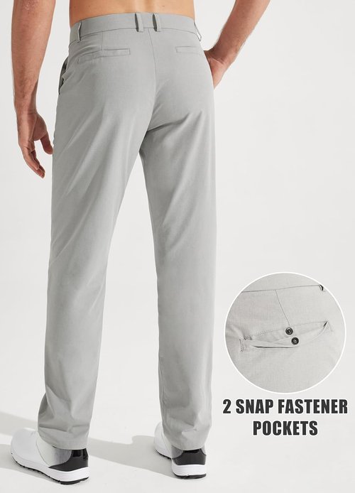 Libin Men's Golf Pants - Lightweight Quick-Dry Dress Trousers with Pockets | Available in 30", 32", 34" Sizes