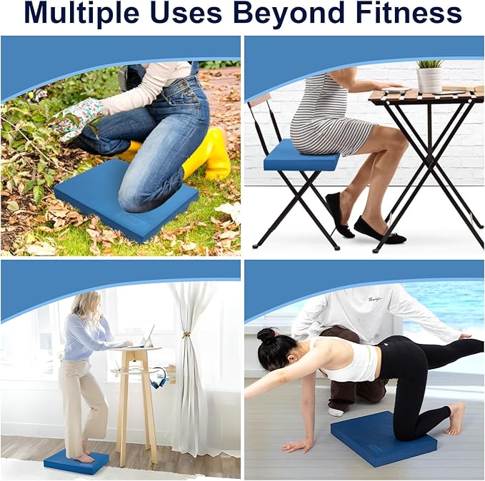 StrongTek Extra Wide Foam Balance Pad for Physical Therapy, 19" X 15.8" X 2.4", High-Density TPE Foam Pad for Exercise, Enhanced Stability, Core Strength, Non-Slip & Water-Resistant, for Fitness, Yoga