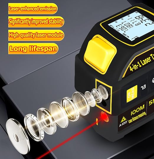 tape measure 4-in-1 laser Digital Measuring Tape & 40m/131ft Laser Distance