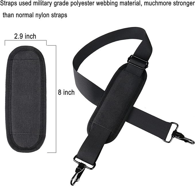 Askuko Shoulder Strap 56 Inch, Universal Adjustable Shoulder Belt Replacement