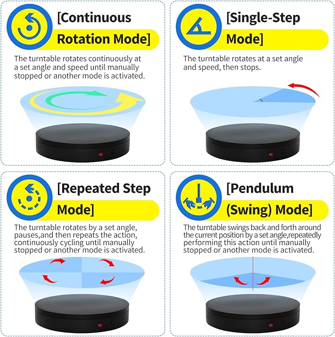 15.8In Remote Large Motorized electric turntable Rotating platform Photography