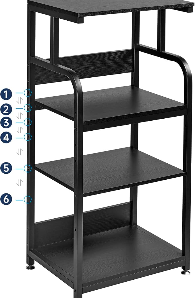 Fannova Printer Stand with Adjustable Shelf, 4 Tier Large Tall Printer Table