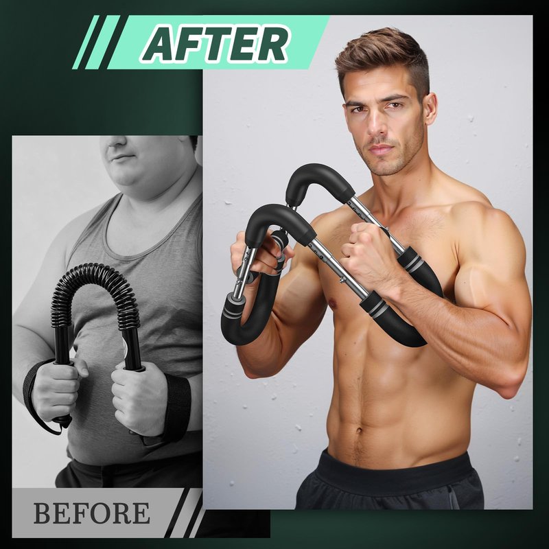 Vafada Twister Arm Trainer,40-120lbs Adjustable Chest Workout Equipment,Arm Chest Trainer for Men,Shoulder Muscle Training Portable Spring Resistance Detachable Home Fitness