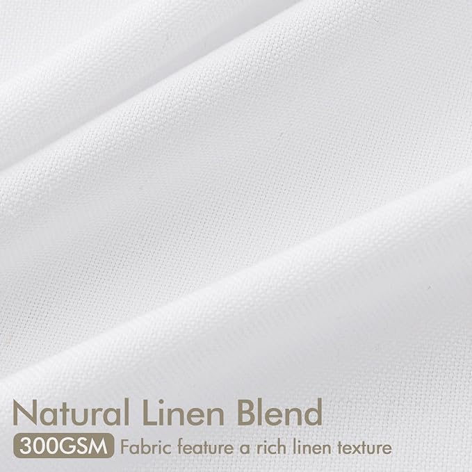 ANRODUO Memory Trained Pinch Pleated Curtains 90 Inches Long, Viral Linen Pinch