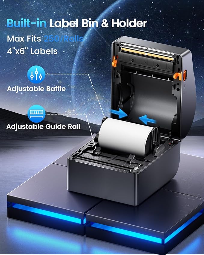 ASprink Bluetooth Shipping Label Printer 4x6, 2026 Upgraded Thermal Label