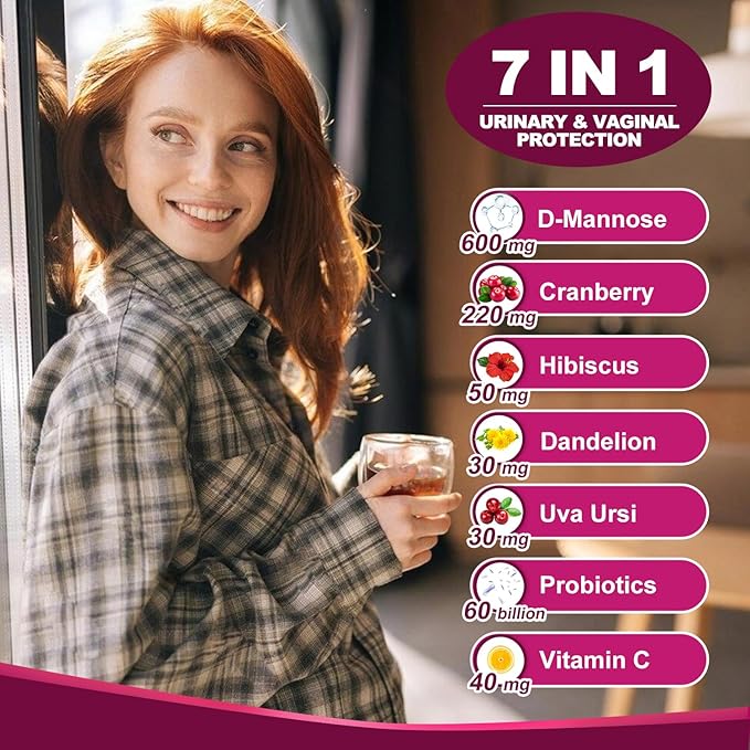 NATURE TARGET Probiotics for Women Digestive Health & Urinary Tract Health with D Mannose & Cranberry