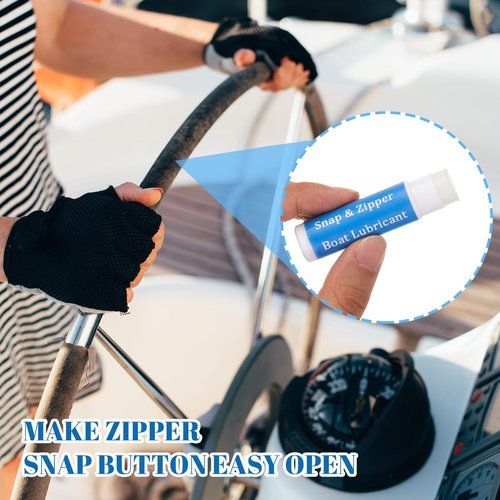 Fiada 12 Pcs Snap and Zipper Lubricant, Wax Marine Lube Maintenance Supplies for Boat Vinyl Panels, Canvas, Bimini, Backpacks, Jackets, Wetsuit, Drysuit