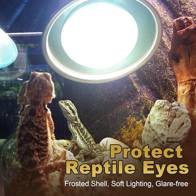 MIXJOY 75W Reptile Heat Lamp Bulbs, 2Pack Heat Lamp Bulbs for Reptiles Basking Bulbs UVA Daylight Basking Light Amphibians Heating Lamp Emitter for Lizard, Tortoise, Bearded Dragon Gecko, Chicken