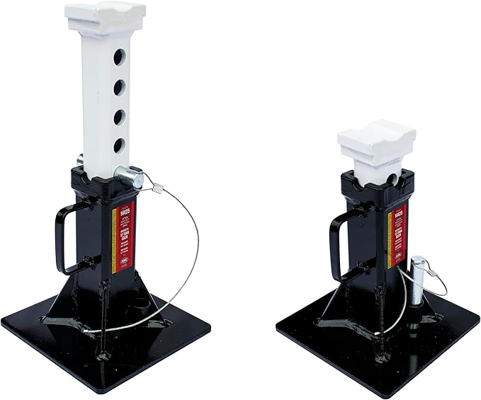 24 Ton Heavy Duty Jack Stands, Pair - 12 Ton Capacity Each