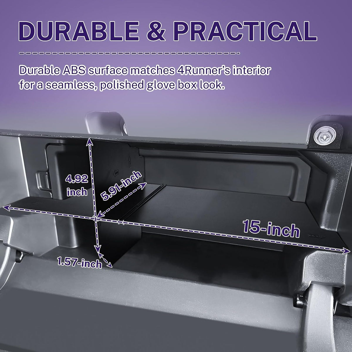 RUNROAD Center Console Organizer Divider Compatible with Toyota 4Runner 2025 2026 Accessories, Glove Box Organizer Dividers For 4 Runner SR5 TRD Limited Middle Console Storage Tray Armrest Box