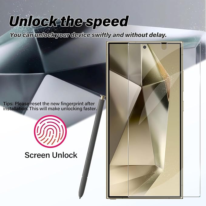 BIGFACE Galaxy S24 Ultra Tempered Glass Screen Protector + Camera Lens