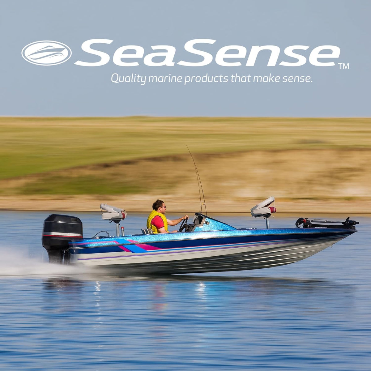 SeaSense Air Horn - Jumbo 8 oz | 127 dB Loud Sound, 1 Mile Range - Perfect for Boat Safety & Sporting Events