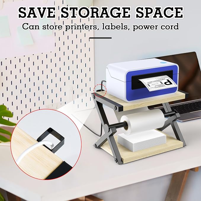 Alyoen Label Holder for Rolls and Fan-Fold Labels, Shipping Thermal Label