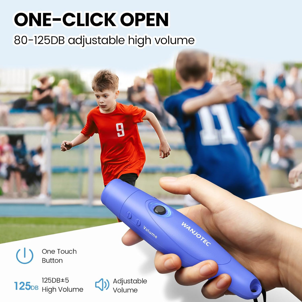 Skiennix Electronic Whistle - 3 Adjustable Tones, 130dB Maximum Volume | Handheld Emergency Whistle for Sports