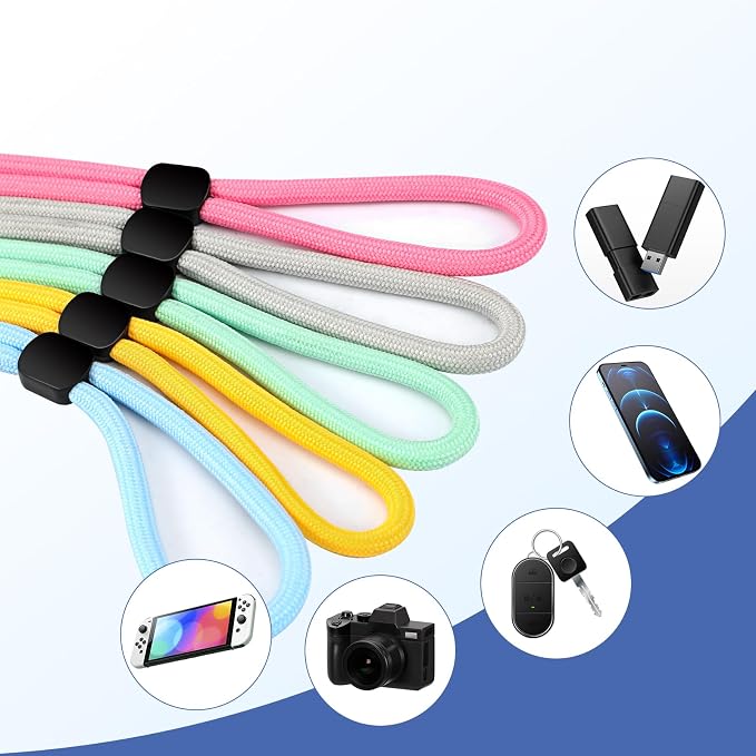FrgKbTm Hand Wrist Strap Lanyard, Adjustable Nylon Colorful