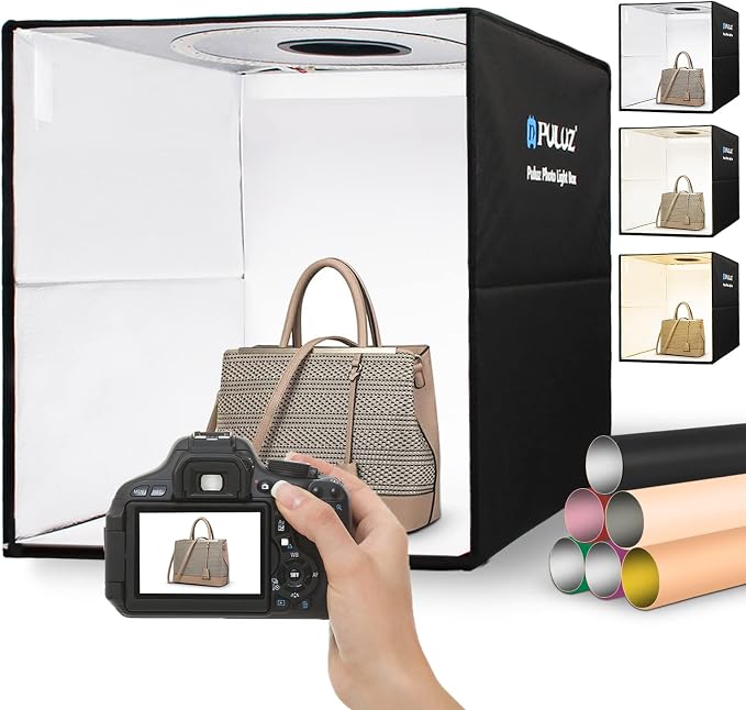 Portable Photo Studio Light Box, PULUZ 16"x16" Professional Dimmable Shooting