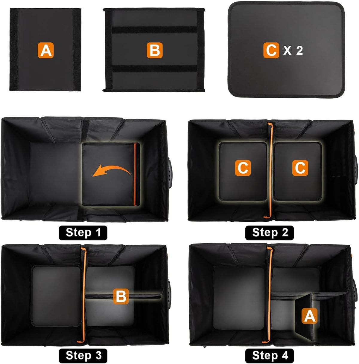 GDNasist Car Trunk Organizer and Storage for Car, SUV & Sedan