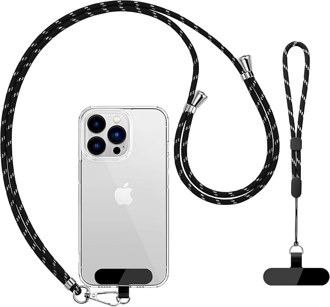 CACOE Phone Lanyard 2 Pcs-1 Pcs Adjustable Neck Strap, 2 Pads, Universal