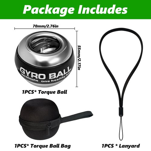 Grip Strength Trainer, Torque Ball & Vital Wrist Ball for Forearm Workout,Portable Fitness Equipment for Men & Women