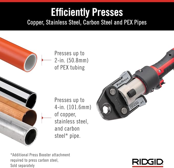 RIDGID 67223 Model RP 351 ProPress Standard Press Tool, Pressing Tool with Bluetooth Connectivity and LED Interface