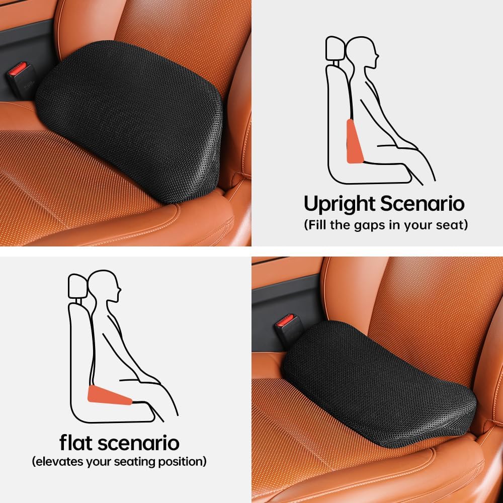Aerovia Oegive 1P Car Lumbar Support with Ergonomic Structure, Suitable for Office Chairs, Gaming Chairs and Car Seats, Memory Foam Material with Breathable Mesh Fabric, Long-Lasting Lumbar Support