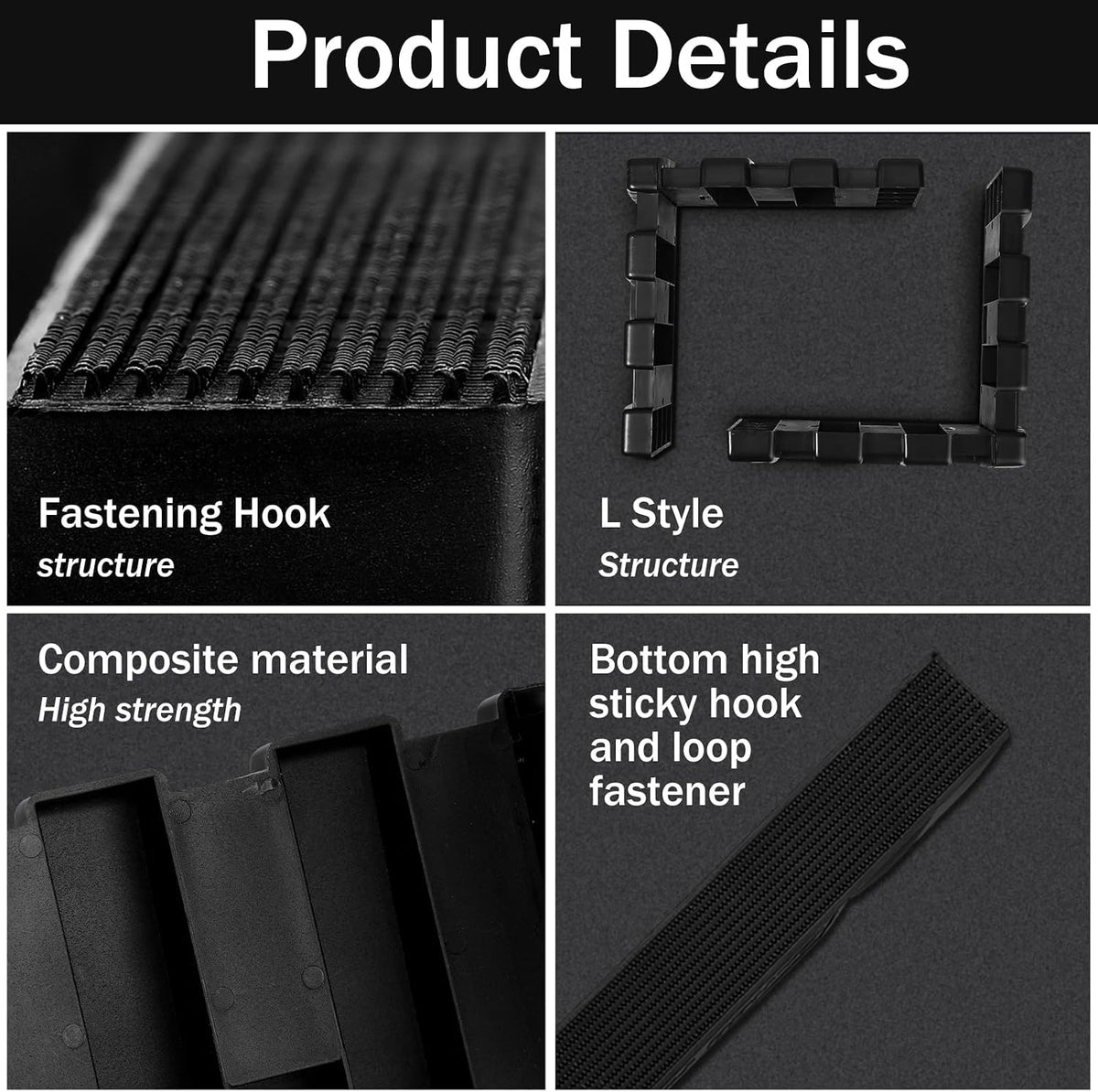 4 Pack Car Trunk Organizer Blocks for Back of SUV Multipurpose Car Storage Organizer Blocks Trunk Divider Available to Wool Carpet for Truck SUV Van Cargo