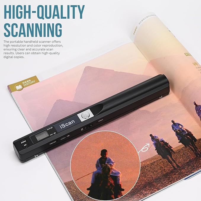 A4 Document Scanner, Portable Card Photo Scanner