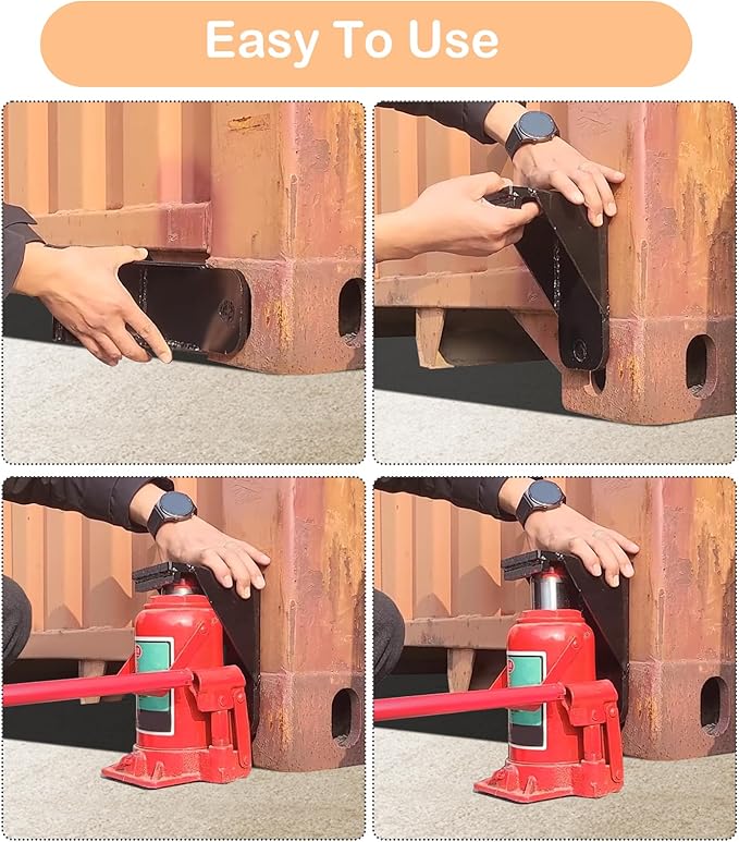 Shipping Container Jack Lug,Shipping Container Leveling Jacks,Shipping Container Accessories,Jack Leveling Attachment with Ground - Fast & Easy Solution to Lift Up Containers Chassis