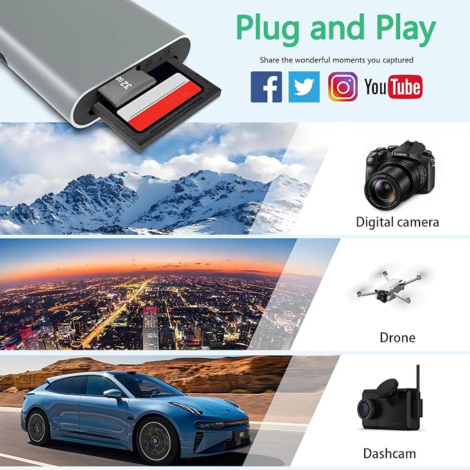 Memory Stick Pro Duo Adapter - 4 in 1 SD/TF/MS/XD Card Reader