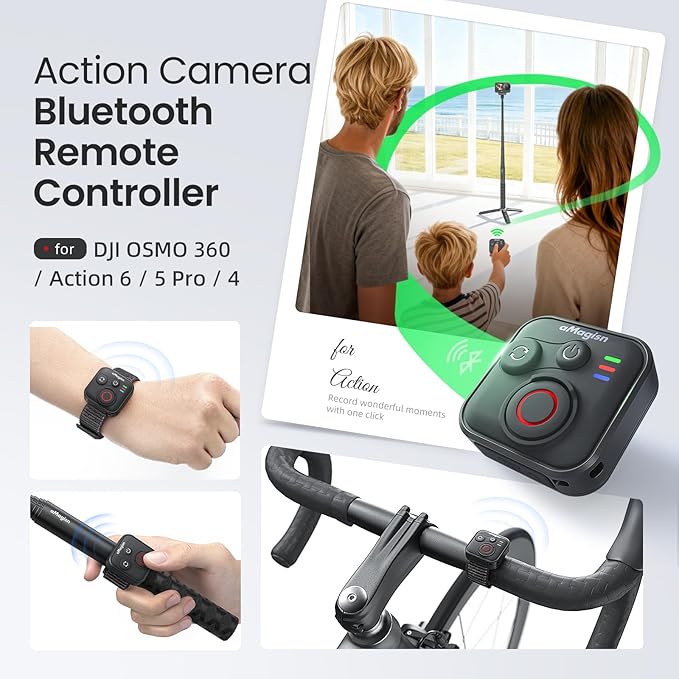 YDW Bluetooth Remote Control for DJI Osmo Action 6/Osmo Action 5 Pro/Action