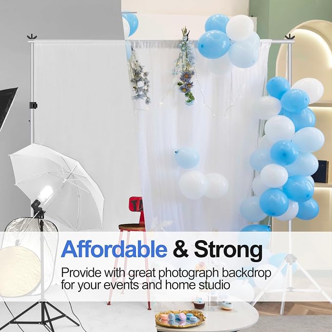EMART Backdrop Stand 10x7ft Photo Studio Adjustable Background Stand Support kit
